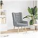 Sedia rilassante Grigio chiaro 63 x 67 x 94 cm Tessuto - Foto miniatura 2