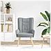 Sedia rilassante Grigio chiaro 63 x 67 x 94 cm Tessuto - Foto miniatura 3