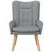 Sedia rilassante Grigio chiaro 63 x 67 x 94 cm Tessuto - Foto miniatura 4