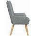 Sedia rilassante Grigio chiaro 63 x 67 x 94 cm Tessuto - Foto miniatura 5