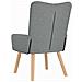 Sedia rilassante Grigio chiaro 63 x 67 x 94 cm Tessuto - Foto miniatura 6
