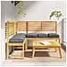 Cuscino per seduta pallet 6 pcs Antracite 40 x 40 x 8 cm - Foto miniatura 2