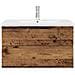 Mobile da Bagno con Lavabo Integrato e Rubinetto Legno Antico - Foto miniatura 5
