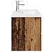 Mobile da Bagno con Lavabo Integrato e Rubinetto Legno Antico - Foto miniatura 6