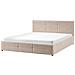 Letto Contenitore Bouclé Massognes 180 X 200 Cm Beige - Foto miniatura 4