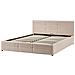 Letto Contenitore Bouclé Massognes 180 X 200 Cm Beige - Foto miniatura 5