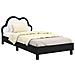 Struttura letto bambini con testata Nero 90 x 200 cm PU - Foto miniatura 1