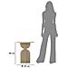 Tavolino Vkh800-beige-metallo-45x45x58 Cm - Foto miniatura 7