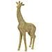 Scultura Giraffa Decorativa In Resina Dorata - Foto miniatura 1