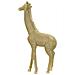 Scultura Giraffa Decorativa In Resina Dorata - Foto miniatura 2