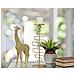 Scultura Giraffa Decorativa In Resina Dorata - Foto miniatura 5