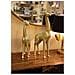 Scultura Giraffa Decorativa In Resina Dorata - Foto miniatura 6