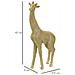 Scultura Giraffa Decorativa In Resina Dorata - Foto miniatura 7