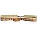 Set di divani da esterno con cuscino 9 pcs Naturale e Beige - Foto miniatura 1