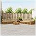 Set di divani da esterno con cuscino 9 pcs Naturale e Beige - Foto miniatura 2