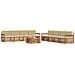 Set di divani da esterno con cuscino 9 pcs Naturale e Beige - Foto miniatura 3