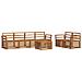 Set divani 7 pcs Naturale Legno di Acacia Massello - Foto miniatura 1