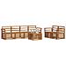 Set divani 7 pcs Naturale Legno di Acacia Massello - Foto miniatura 3