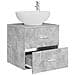 Mobile Lavabo da Parete Grigio Cemento 49,5 x 44,5 x 66,5 cm - Foto miniatura 2