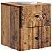 Mobiletto da notte a muro Legno antico 33 x 34,5 x 40 cm - Foto miniatura 2
