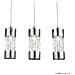 I-JIVE / S3 - Lampadario a tre luci cromato con cristalli 40 watt E14 - Foto miniatura 3