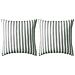 Cuscini Da Esterno 2 Pz Stampa A Righe 45x45 Cm Grigi - Foto miniatura 1