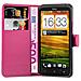Custodia Compatibile Con Htc One X / X+ In Rosa Vivo - Coperchio Protettiva Con Chiusura Magnetica, Funzione Stand E Tasca Per Le Carte - Foto miniatura 4