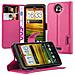Custodia Compatibile Con Htc One X / X+ In Rosa Vivo - Coperchio Protettiva Con Chiusura Magnetica, Funzione Stand E Tasca Per Le Carte - Foto miniatura 9