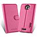 Custodia Compatibile Con Htc One X / X+ In Rosa Vivo - Coperchio Protettiva Con Chiusura Magnetica, Funzione Stand E Tasca Per Le Carte - Foto miniatura 5