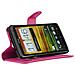Custodia Compatibile Con Htc One X / X+ In Rosa Vivo - Coperchio Protettiva Con Chiusura Magnetica, Funzione Stand E Tasca Per Le Carte - Foto miniatura 8