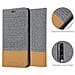 Custodia Compatibile Con Samsung Galaxy A70 In Grigio Chiaro Marrone - Coperchio Protettiva Con Chiusura Magnetica, Funzione Stand E Tasca Per Le Carte - Foto miniatura 2