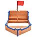 Sabbiera Nave dei Pirati in Legno di Abete 190x94,5x101 cm - Foto miniatura 8