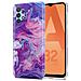 Custodia Compatibile Con Samsung Galaxy A32 5g In Marmo Rosa Viola No. 19 - Coperchio Protettivo In Silicone Tpu Con Motivo A Mosaico - Foto miniatura 1