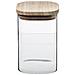 Contenitori Per Alimenti In Vetro, Vasetti Decorativi Con Coperchio In Legno - Foto miniatura 3
