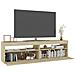 Mobili Porta TV con Luci LED 2 pz Rovere Sonoma 75x35x40 cm - Foto miniatura 5