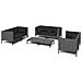 Set Divani Giardino 7 Pz Con Cuscini In Polyrattan Grigio Scuro - Foto miniatura 1