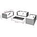Set Divani Giardino 7 Pz Con Cuscini In Polyrattan Grigio Scuro - Foto miniatura 6