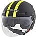 Casco Jet Scooter Visiera Moto Quad Omologato Ece 22 05 Nero Opaco Fluo M - Foto miniatura 1