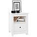 Comodino Bianco 40x35x49 Cm In Legno Massello Di Pino - Foto miniatura 10
