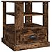 Tavolino Rovere Fumo 50x50x60 Cm In Legno Multistrato - Foto miniatura 2