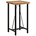 Tavolino Da Bar 55x55x107cm In Legno Massello Di Acacia E Ferro - Foto miniatura 1