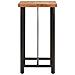 Tavolino Da Bar 55x55x107cm In Legno Massello Di Acacia E Ferro - Foto miniatura 3