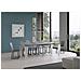 Tavolo Allungabile 90x90/246 Cm Spimbo Mix Piano Bianco Frassino - Gambe Noce - Cemento /bianco Frassino - Foto miniatura 3