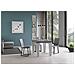 Tavolo Allungabile 90x90/246 Cm Spimbo Mix Piano Bianco Frassino - Gambe Noce - Cemento /bianco Frassino - Foto miniatura 4