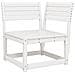 Divano Angolare Giardino Bianco 73x73x78 Cm Legno Massello Pino - Foto miniatura 2