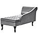 Chaise Longue Versione Sinistra Pessac Velluto Grigio Chiaro Con Contenitore - Foto miniatura 5