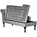 Chaise Longue Versione Sinistra Pessac Velluto Grigio Chiaro Con Contenitore - Foto miniatura 7