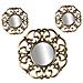 Trade Shop - Set 3pz Specchi Parete Decorativi Oro Bronzo Libera Installazione 20-35cm 836893 - Foto miniatura 1