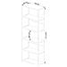 Scaffale stile loft con ripiani in legno, 6 ripiani, 70x32x192 cm, Colore Bianco e Grigio - Foto miniatura 3