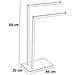 Piantana Portasciugamani Con Base Nera Da Bagno Porta Asciugamani Indipendente - Foto miniatura 3